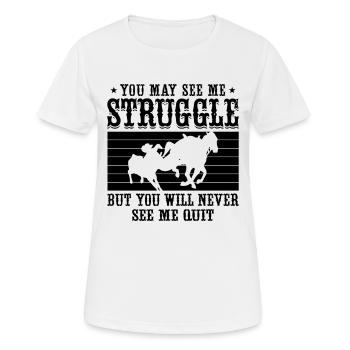 You May See Me Retro Calf Roping Steer Wrestler - T-shirt respirant Femme - blanc - Devant - AI Model Female 172 dark (172cm)