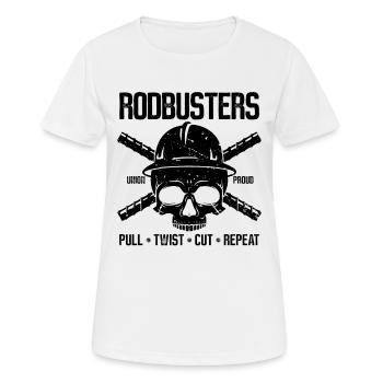 Rodbusters Pull Twist Cut Métallurgiste Ferronniers - T-shirt respirant Femme - blanc - Devant - AI Model Female 172 dark (172cm)