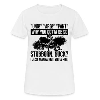 Ung Arg Pant Pourquoi vous équipe Roping Steer Wrestler - T-shirt respirant Femme - blanc - Devant - AI Model Female 172 dark (172cm)