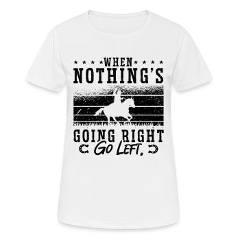 Quand rien ne va Retro Steer Roping Horseman - T-shirt respirant Femme - blanc - Devant - AI Model Female 172 dark (172cm)