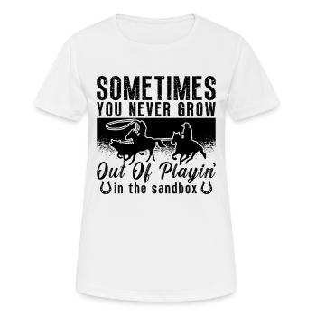 Parfois, vous ne cultivez jamais le cavalier de l’Ouest - T-shirt respirant Femme - blanc - Devant - AI Model Female 172 dark (172cm)