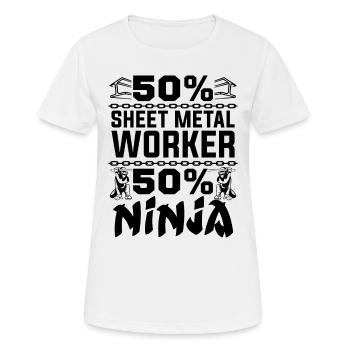 50% Sheet Metal Worker Welder Sheet Metal Workers - Women's Breathable T-Shirt - white - Front - AI Model Female 172 dark (172cm)