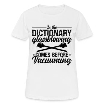Dans le dictionnaire Blowpipe Lampwork Glassblower - T-shirt respirant Femme - blanc - Devant - AI Model Female 172 dark (172cm)
