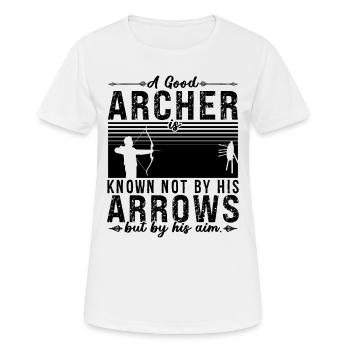 A Good Archer Is Archery Bowhunter Shooting Archer - Frauen T-Shirt atmungsaktiv - Weiß - Vorne - AI Model Female 172 dark (172cm)