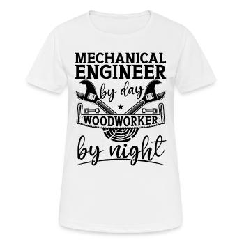 Ingénieur mécanique de jour Génie du bois - T-shirt respirant Femme - blanc - Devant - AI Model Female 172 dark (172cm)
