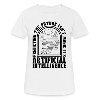 Predicting The Future Robots Data Science Robotics - Women's Breathable T-Shirt - white - Front - AI Model Female 172 dark (172cm)