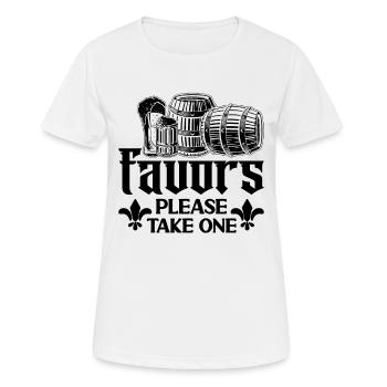 Faveurs s’il vous plaît prendre un buveur de bière brasseur de bière - T-shirt respirant Femme - blanc - Devant - AI Model Female 172 dark (172cm)