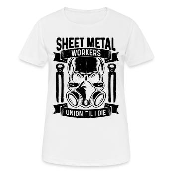 Sheet Metal Workers Union Fabricator Metal Workers - Women's Breathable T-Shirt - white - Front - AI Model Female 172 dark (172cm)