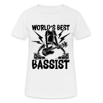 World's Best Bassists Bass Guitarist Bass Player - Frauen T-Shirt atmungsaktiv - Weiß - Vorne - AI Model Female 172 dark (172cm)