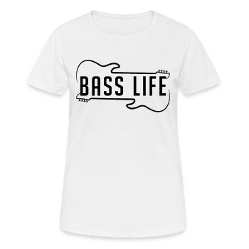Bass Life Musicians Loves Guitarist Bass Player - Frauen T-Shirt atmungsaktiv - Weiß - Vorne - AI Model Female 172 dark (172cm)