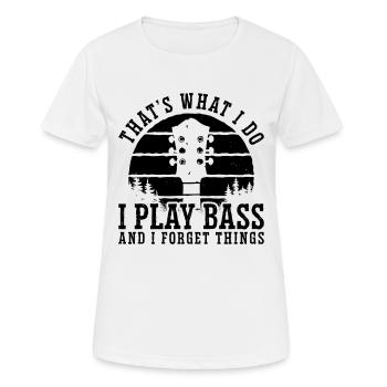 C’est ce que je fais Bassiste Bassiste Bassiste - T-shirt respirant Femme - blanc - Devant - AI Model Female 172 dark (172cm)