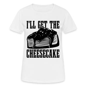 Je vais avoir les desserts au gâteau au fromage Amateur de gâteau au fromage - T-shirt respirant Femme - blanc - Devant - AI Model Female 172 dark (172cm)