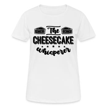 L’amateur de gâteau au fromage qui murmure au fromage - T-shirt respirant Femme - blanc - Devant - AI Model Female 172 dark (172cm)
