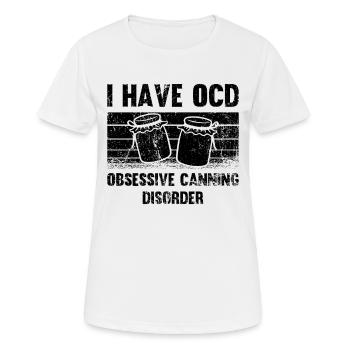 J’ai OCD Obsessive Canning Retro Pickling Canner - T-shirt respirant Femme - blanc - Devant - AI Model Female 172 dark (172cm)
