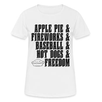 Apple Pie & Fireworks Baking Fruit Apple Pie Lover - Frauen T-Shirt atmungsaktiv - Weiß - Vorne - AI Model Female 172 dark (172cm)