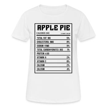 Apple Pie Nutrition Facts Pastries Apple Pie Lover - Frauen T-Shirt atmungsaktiv - Weiß - Vorne - AI Model Female 172 dark (172cm)
