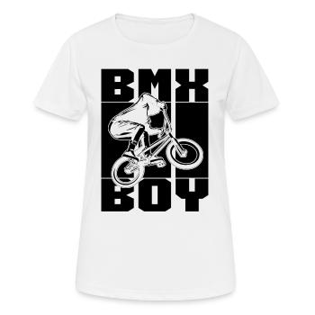 BMX Boy Retro Loves Bicyclette Cycling BMX Rider - Frauen T-Shirt atmungsaktiv - Weiß - Vorne - AI Model Female 172 dark (172cm)