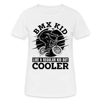 BMX Kid Like A Regular Kid Bike Racing BMX Rider - Women's Breathable T-Shirt - white - Front - AI Model Female 172 dark (172cm)