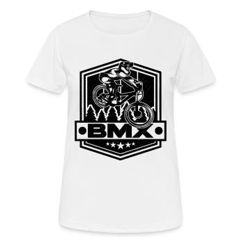 BMX Loves Bike Racing Bicyclette Cycling BMX Rider - Frauen T-Shirt atmungsaktiv - Weiß - Vorne - AI Model Female 172 dark (172cm)
