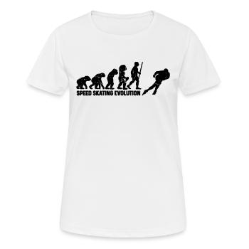 Speed Skating Evolution Retro Skates Speed Skater - Women's Breathable T-Shirt - white - Front - AI Model Female 172 dark (172cm)