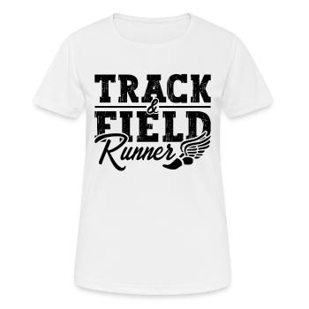 Course d’athlétisme Sprint Sprinter - T-shirt respirant Femme - blanc - Devant - AI Model Female 172 dark (172cm)