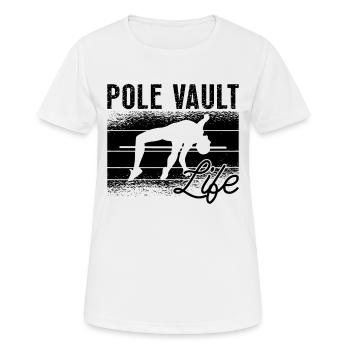 Perche Vault Life Retro Loves High Jump Perchiste - T-shirt respirant Femme - blanc - Devant - AI Model Female 172 dark (172cm)