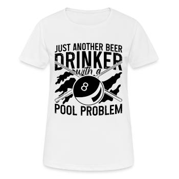 Just Another Beer Drinker Cue Stick Pool Player - Frauen T-Shirt atmungsaktiv - Weiß - Vorne - AI Model Female 172 dark (172cm)