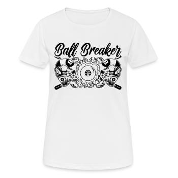 Ball Breaker Cue Sports Snooker Player Pool Player - Frauen T-Shirt atmungsaktiv - Weiß - Vorne - AI Model Female 172 dark (172cm)