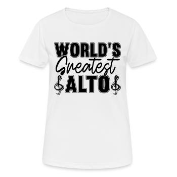Le plus grand acteur de théâtre dramatique Alto Broadway au monde - T-shirt respirant Femme - blanc - Devant - AI Model Female 172 dark (172cm)