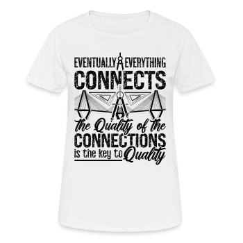 Finalement, tout relie les ingénieurs architectes - T-shirt respirant Femme - blanc - Devant - AI Model Female 172 dark (172cm)