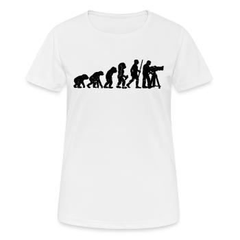 Cadreur Evolution Retro aime le cinéma - T-shirt respirant Femme - blanc - Devant - AI Model Female 172 dark (172cm)