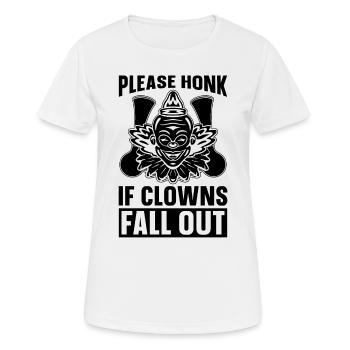 S’il vous plaît klaxonner si les clowns carnaval amoureux du cirque les clowns - T-shirt respirant Femme - blanc - Devant - AI Model Female 172 dark (172cm)