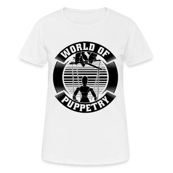 World Of Puppetry Puppets Marionettes Puppeteer - Frauen T-Shirt atmungsaktiv - Weiß - Vorne - AI Model Female 172 dark (172cm)