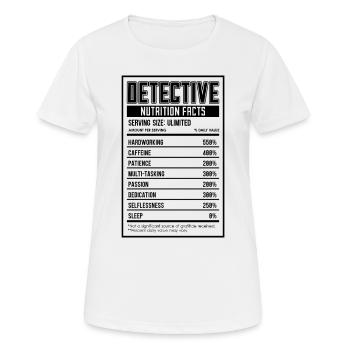 Détective Enquête sur la valeur nutritive Détectives - T-shirt respirant Femme - blanc - Devant - AI Model Female 172 dark (172cm)