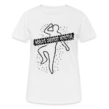 Le plus grand détective du monde Détective Sheriff Cop Détectives - T-shirt respirant Femme - blanc - Devant - AI Model Female 172 dark (172cm)