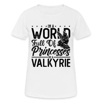Dans un monde plein de femmes vikings - T-shirt respirant Femme - blanc - Devant - AI Model Female 172 dark (172cm)