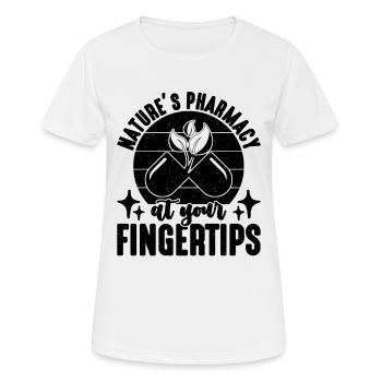 Nature's Pharmacy At Your Medicine Herbs Herbalist - Frauen T-Shirt atmungsaktiv - Weiß - Vorne - AI Model Female 172 dark (172cm)