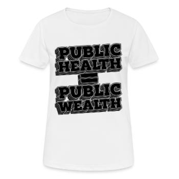 Santé publique Scientifique public Travailleur de la santé - T-shirt respirant Femme - blanc - Devant - AI Model Female 172 dark (172cm)