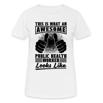 C’est ce qu’un travailleur de la santé infirmier génial - T-shirt respirant Femme - blanc - Devant - AI Model Female 172 dark (172cm)