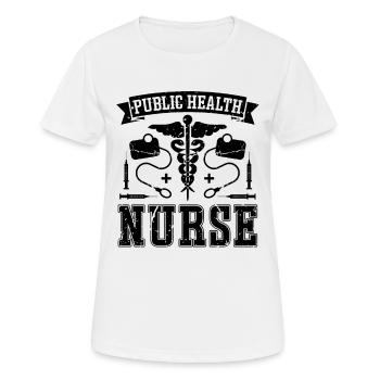 Infirmière en santé publique Virologue Travailleur de la santé - T-shirt respirant Femme - blanc - Devant - AI Model Female 172 dark (172cm)