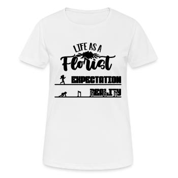 Vie de fleuriste Horticulture Fleuriste Fleuristes - T-shirt respirant Femme - blanc - Devant - AI Model Female 172 dark (172cm)