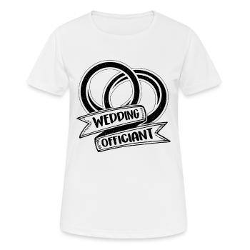 Officiant Wedding Officiant Ceremony Seminary - Women's Breathable T-Shirt - white - Front - AI Model Female 172 dark (172cm)