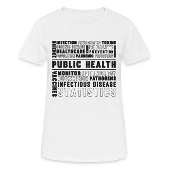 Santé publique Scientifique public Travailleur de la santé - T-shirt respirant Femme - blanc - Devant - AI Model Female 172 dark (172cm)