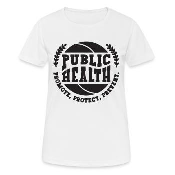 Santé publique Promouvoir Scientifique Healthcare Worke - T-shirt respirant Femme - blanc - Devant - AI Model Female 172 dark (172cm)