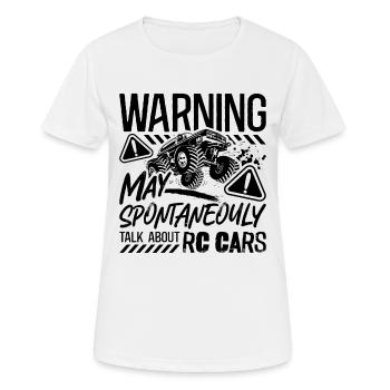Warning May Spontaneously Model Maker RC Racer - Women's Breathable T-Shirt - white - Front - AI Model Female 172 dark (172cm)