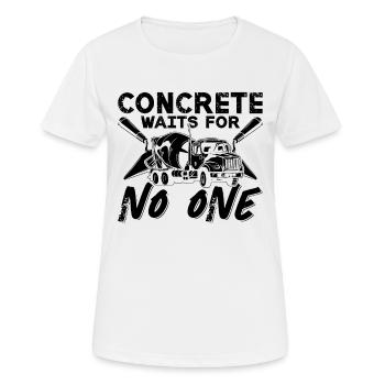 Attentes en béton pour les finisseurs de béton sans ciment - T-shirt respirant Femme - blanc - Devant - AI Model Female 172 dark (172cm)