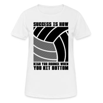 Le succès est comment entraîneur de volleyball joueur de volleyball - T-shirt respirant Femme - blanc - Devant - AI Model Female 172 dark (172cm)