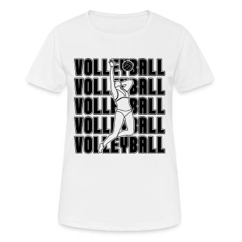 Volleyball Retro Beach Holiday Volleyball Player - T-shirt respirant Femme - blanc - Devant - AI Model Female 172 dark (172cm)