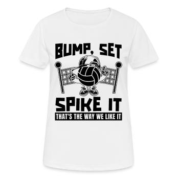 Bump Set Spike It Volleyballer Volleyball Player - T-shirt respirant Femme - blanc - Devant - AI Model Female 172 dark (172cm)
