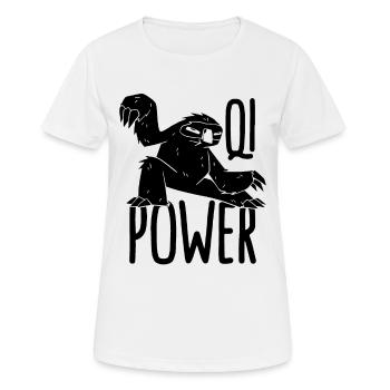 Qi Power Tai Chi Arts Martiaux Taiji Tai Chi Lover - T-shirt respirant Femme - blanc - Devant - AI Model Female 172 dark (172cm)
